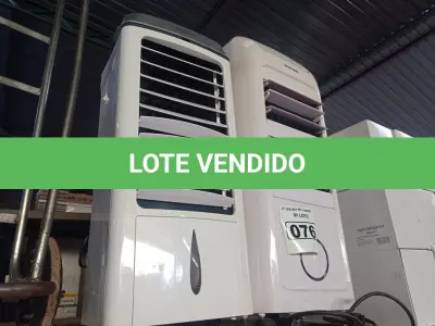 LOTE 076 - 02 CLIMATIZADORES DE AR 220V. (NO ESTADO) ATENÇÃO! FAZER A VISITAÇÃO ANTES DE ARREMATAR, NÃO SABEMOS SE FUNCIONA. LEILÃO NÃO TEM GARANTIA E NEM DEVOLUÇÃO, SUJEITO A POSSÍVEIS AVARIAS VISÍVEIS/OCULTAS E/OU AUSÊNCIA DE COMPONENTES.
