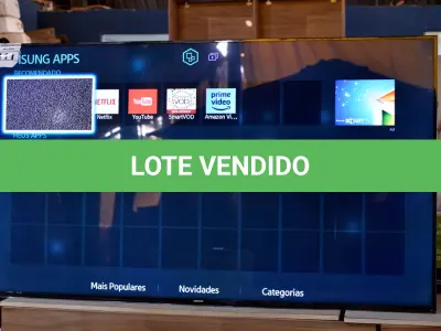 LOTE 111 - 01 TV SMART 75’’ MARCA SAMSUNG SEM CONTROLE E SEM O PÉ. (NO ESTADO) AV9490R