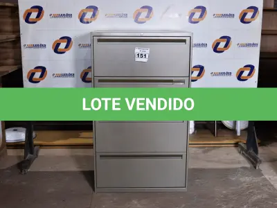 LOTE 151 - 01 ARMÁRIO DE AÇO PARA ESCRITÓRIO COM 04 GAVETAS. (DOCUMENT GABINETE) (NO ESTADO)0000016