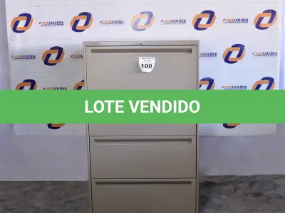 LOTE 100 - 01 ARMÁRIO DE AÇO PARA ESCRITÓRIO COM 04 GAVETAS. (DOCUMENT GABINETE) (NO ESTADO)0000016