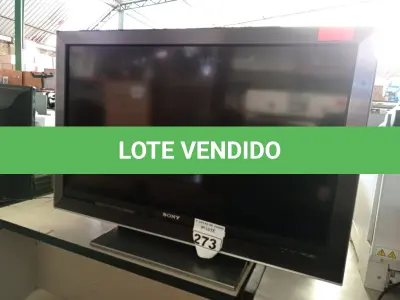 LOTE 273 - 01 TV 40’’ MARCA SONY SEM CABO E SEM CONTROLE. (LIGANDO)(NO ESTADO) ATENÇÃO! FAZER A VISITAÇÃO ANTES DE ARREMATAR, NÃO SABEMOS SE FUNCIONA. LEILÃO NÃO TEM GARANTIA E NEM DEVOLUÇÃO, SUJEITO A POSSÍVEIS AVARIAS VISÍVEIS/OCULTAS E/OU AUSÊNCIA DE COMPONENTES.
