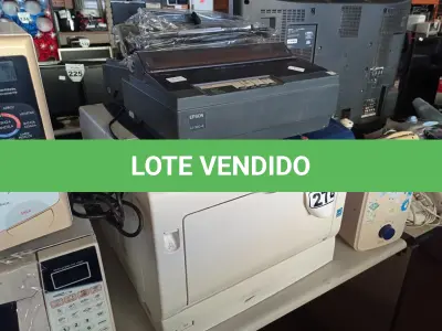 LOTE 274 - 03 IMPRESSORAS, SENDO 01 MARCA XEROX E 02 LX300 E VÁRIAS FITAS PARA IMPRESSORA. (NO ESTADO) ATENÇÃO! FAZER A VISITAÇÃO ANTES DE ARREMATAR, NÃO SABEMOS SE FUNCIONA. LEILÃO NÃO TEM GARANTIA E NEM DEVOLUÇÃO, SUJEITO A POSSÍVEIS AVARIAS VISÍVEIS/OCULTAS E/OU AUSÊNCIA DE COMPONENTES.