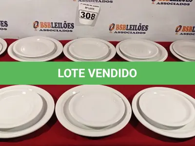 LOTE 308 - 10 PRATOS RASOS E 10 PRATOS DE SOBREMESA. (NO ESTADO) ATENÇÃO! FAZER A VISITAÇÃO ANTES DE ARREMATAR, NÃO SABEMOS SE FUNCIONA. LEILÃO NÃO TEM GARANTIA E NEM DEVOLUÇÃO, SUJEITO A POSSÍVEIS AVARIAS VISÍVEIS/OCULTAS E/OU AUSÊNCIA DE COMPONENTES.