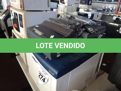 LOTE 274 - 03 IMPRESSORAS, SENDO 01 MARCA XEROX E 02 LX300 E VÁRIAS FITAS PARA IMPRESSORA. (NO ESTADO) ATENÇÃO! FAZER A VISITAÇÃO ANTES DE ARREMATAR, NÃO SABEMOS SE FUNCIONA. LEILÃO NÃO TEM GARANTIA E NEM DEVOLUÇÃO, SUJEITO A POSSÍVEIS AVARIAS VISÍVEIS/OCULTAS E/OU AUSÊNCIA DE COMPONENTES.