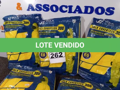 LOTE 262 - 01 LOTE COM 05 MACACÕES VOLH COVERTECH 300 TAMANHO EG NA COR AMARELA. (NOVO) (NO ESTADO) ATENÇÃO! FAZER A VISITAÇÃO ANTES DE ARREMATAR, NÃO SABEMOS SE FUNCIONA. LEILÃO NÃO TEM GARANTIA E NEM DEVOLUÇÃO, SUJEITO A POSSÍVEIS AVARIAS VISÍVEIS/OCULTAS E/OU AUSÊNCIA DE COMPONENTES.
