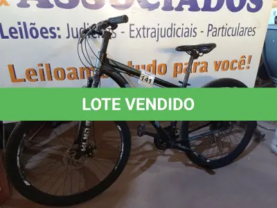 LOTE 141 - 01 BICICLETA GTA. (NO ESTADO) ATENÇÃO! FAZER A VISITAÇÃO ANTES DE ARREMATAR, NÃO SABEMOS SE FUNCIONA. LEILÃO NÃO TEM GARANTIA E NEM DEVOLUÇÃO, SUJEITO A POSSÍVEIS AVARIAS VISÍVEIS/OCULTAS E/OU AUSÊNCIA DE COMPONENTES.