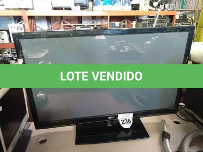 LOTE 236 - 01 TV 42’’ MARCA LG COM AVARIAS. (NO ESTADO) ATENÇÃO! FAZER A VISITAÇÃO ANTES DE ARREMATAR, NÃO SABEMOS SE FUNCIONA. LEILÃO NÃO TEM GARANTIA E NEM DEVOLUÇÃO, SUJEITO A POSSÍVEIS AVARIAS VISÍVEIS/OCULTAS E/OU AUSÊNCIA DE COMPONENTES.