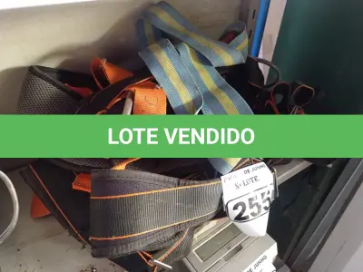LOTE 255 - 02 CINTOS DE SEGURANÇA. (NO ESTADO) ATENÇÃO! FAZER A VISITAÇÃO ANTES DE ARREMATAR, NÃO SABEMOS SE FUNCIONA. LEILÃO NÃO TEM GARANTIA E NEM DEVOLUÇÃO, SUJEITO A POSSÍVEIS AVARIAS VISÍVEIS/OCULTAS E/OU AUSÊNCIA DE COMPONENTES.