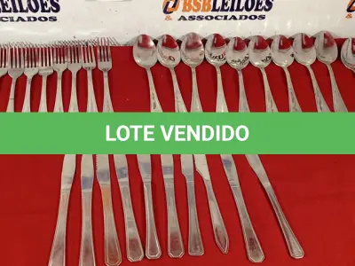 LOTE 291 - 01 LOTE COM 10 GARFOS, 10 COLHERES E 10 FACAS. (NO ESTADO) ATENÇÃO! FAZER A VISITAÇÃO ANTES DE ARREMATAR, NÃO SABEMOS SE FUNCIONA. LEILÃO NÃO TEM GARANTIA E NEM DEVOLUÇÃO, SUJEITO A POSSÍVEIS AVARIAS VISÍVEIS/OCULTAS E/OU AUSÊNCIA DE COMPONENTES.