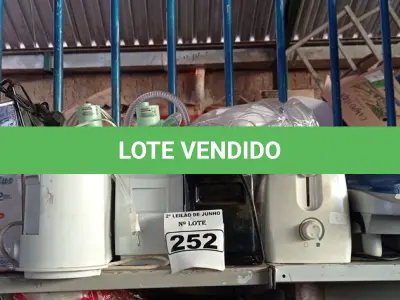 LOTE 252 - 02 SANDUICHEIRAS, 04 TORRADEIRAS DE PÃO, 04 NEBULIZADORES INCOMPLETOS E 01 ESTABILIZADOR DE AR. (NO ESTADO) ATENÇÃO! FAZER A VISITAÇÃO ANTES DE ARREMATAR, NÃO SABEMOS SE FUNCIONA. LEILÃO NÃO TEM GARANTIA E NEM DEVOLUÇÃO, SUJEITO A POSSÍVEIS AVARIAS VISÍVEIS/OCULTAS E/OU AUSÊNCIA DE COMPONENTES.