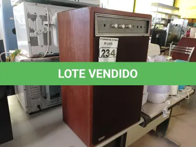 LOTE 234 - 01 CAIXA DE SOM AMPLIFICADA, MODELO:CA-45 E POTÊNCIA IHF-45W MARCA FRAHM. (NO ESTADO) ATENÇÃO! FAZER A VISITAÇÃO ANTES DE ARREMATAR, NÃO SABEMOS SE FUNCIONA. LEILÃO NÃO TEM GARANTIA E NEM DEVOLUÇÃO, SUJEITO A POSSÍVEIS AVARIAS VISÍVEIS/OCULTAS E/OU AUSÊNCIA DE COMPONENTES.