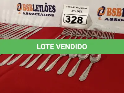 LOTE 328 - 01 LOTE COM 10 GARFOS, 10 FACAS E 10 COLHERES DE SOBREMESA. (NO ESTADO) ATENÇÃO! FAZER A VISITAÇÃO ANTES DE ARREMATAR, NÃO SABEMOS SE FUNCIONA. LEILÃO NÃO TEM GARANTIA E NEM DEVOLUÇÃO, SUJEITO A POSSÍVEIS AVARIAS VISÍVEIS/OCULTAS E/OU AUSÊNCIA DE COMPONENTES.