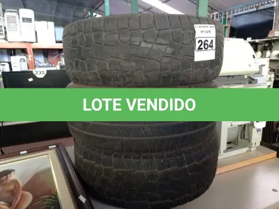 LOTE 264 - 03 PNEUS USADOS, SENDO 02 205/60 ARO 15 E 01 PNEU 205/55 ARO 16. (NO ESTADO) ATENÇÃO! FAZER A VISITAÇÃO ANTES DE ARREMATAR, NÃO SABEMOS SE FUNCIONA. LEILÃO NÃO TEM GARANTIA E NEM DEVOLUÇÃO, SUJEITO A POSSÍVEIS AVARIAS VISÍVEIS/OCULTAS E/OU AUSÊNCIA DE COMPONENTES.