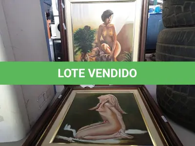 LOTE 265 - 02 QUADROS DECORATIVOS DE PINTURA A ÓLEO. (NO ESTADO) ATENÇÃO! FAZER A VISITAÇÃO ANTES DE ARREMATAR, NÃO SABEMOS SE FUNCIONA. LEILÃO NÃO TEM GARANTIA E NEM DEVOLUÇÃO, SUJEITO A POSSÍVEIS AVARIAS VISÍVEIS/OCULTAS E/OU AUSÊNCIA DE COMPONENTES.