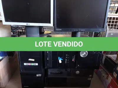 LOTE 052 - 04 CPU'S E 03 MONITORES MARCAS E MODELOS DIVERSOS. (NO ESTADO) ATENÇÃO! FAZER A VISITAÇÃO ANTES DE ARREMATAR, NÃO SABEMOS SE FUNCIONA. LEILÃO NÃO TEM GARANTIA E NEM DEVOLUÇÃO, SUJEITO A POSSÍVEIS AVARIAS VISÍVEIS/OCULTAS E/OU AUSÊNCIA DE COMPONENTES.