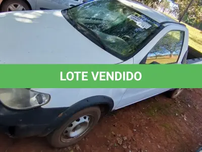LOTE 019 - 01 FIAT STRADA PICK UP FIRE FLEX; PLACA: JIF-1604; ANO: 2009. CHASSI: 9BD27803M97161335, RENAVAM: 00148263062; (VEÍCULO NÃO FUNCIONA, BOMBA DE COMBUSTÍVEL TRAVADA). (NO ESTADO)