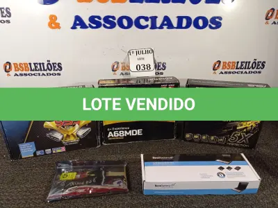 LOTE 038 - 01 PLACA-MÃE AM1M-A/BR, 01 PLACA A68MDE MOTHERBOARD, 01 B75M-DGS R2.0 E 02 BATERIAS PARA NOTEBOOK. (NO ESTADO) ATENÇÃO! FAZER A VISITAÇÃO ANTES DE ARREMATAR, NÃO SABEMOS SE FUNCIONA. LEILÃO NÃO TEM GARANTIA E NEM DEVOLUÇÃO, SUJEITO A POSSÍVEIS AVARIAS VISÍVEIS/OCULTAS E/OU AUSÊNCIA DE COMPONENTES.
