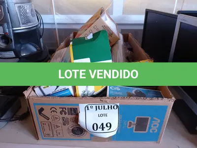 LOTE 049 - 01 LOTE COM DIVERSOS MATERIAIS PARA ESCRITÓRIO. (NO ESTADO) ATENÇÃO! FAZER A VISITAÇÃO ANTES DE ARREMATAR, NÃO SABEMOS SE FUNCIONA. LEILÃO NÃO TEM GARANTIA E NEM DEVOLUÇÃO, SUJEITO A POSSÍVEIS AVARIAS VISÍVEIS/OCULTAS E/OU AUSÊNCIA DE COMPONENTES.