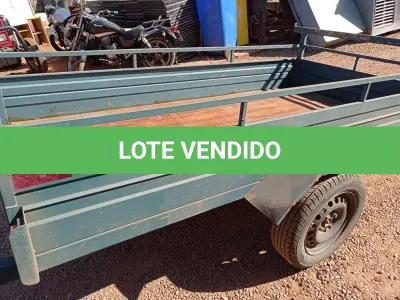 LOTE 456 - 01 REBOQUE. (NO ESTADO) ATENÇÃO! FAZER A VISITAÇÃO ANTES DE ARREMATAR, NÃO SABEMOS SE FUNCIONA. LEILÃO NÃO TEM GARANTIA E NEM DEVOLUÇÃO, SUJEITO A POSSÍVEIS AVARIAS VISÍVEIS/OCULTAS E/OU AUSÊNCIA DE COMPONENTES.