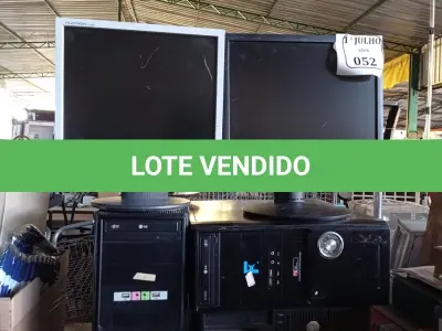 LOTE 052 - 04 CPU'S E 03 MONITORES MARCAS E MODELOS DIVERSOS. (NO ESTADO) ATENÇÃO! FAZER A VISITAÇÃO ANTES DE ARREMATAR, NÃO SABEMOS SE FUNCIONA. LEILÃO NÃO TEM GARANTIA E NEM DEVOLUÇÃO, SUJEITO A POSSÍVEIS AVARIAS VISÍVEIS/OCULTAS E/OU AUSÊNCIA DE COMPONENTES.