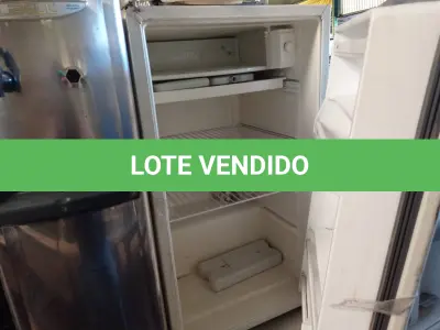LOTE 186 - 01 FRIGOBAR COM DEFEITO E 03 PURIFICADORES DE ÁGUA, SENDO 01 APENAS PARA RETIRADA DE PEÇAS E 02 LIGANDO.  (NO ESTADO) ATENÇÃO! FAZER A VISITAÇÃO ANTES DE ARREMATAR, NÃO SABEMOS SE FUNCIONA. LEILÃO NÃO TEM GARANTIA E NEM DEVOLUÇÃO, SUJEITO A POSSÍVEIS AVARIAS VISÍVEIS/OCULTAS E/OU AUSÊNCIA DE COMPONENTES.