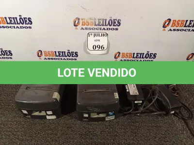 LOTE 096 - 02 IMPRESSORAS TÉRMICAS, DR-800/005 COM FONTE SEM O CABO. (NO ESTADO) ATENÇÃO! FAZER A VISITAÇÃO ANTES DE ARREMATAR, NÃO SABEMOS SE FUNCIONA. LEILÃO NÃO TEM GARANTIA E NEM DEVOLUÇÃO, SUJEITO A POSSÍVEIS AVARIAS VISÍVEIS/OCULTAS E/OU AUSÊNCIA DE COMPONENTES.