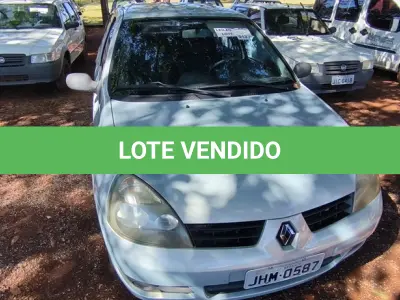 LOTE 013 - 01 RENAULT CLIO AUT1616VS; PLACA: JHM-0587; ANO: 2008 CHASSI: 8A1LB8E058L031130, RENAVAM: 00973884100; (NO ESTADO)