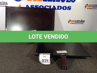 LOTE 059 - 02 MONITORES LCD MARCA LG 22’' E 23’’ COM AVARIAS.(NO ESTADO) ATENÇÃO! FAZER A VISITAÇÃO ANTES DE ARREMATAR, NÃO SABEMOS SE FUNCIONA. LEILÃO NÃO TEM GARANTIA E NEM DEVOLUÇÃO, SUJEITO A POSSÍVEIS AVARIAS VISÍVEIS/OCULTAS E/OU AUSÊNCIA DE COMPONENTES.