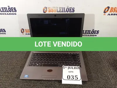 LOTE 035 - 01 NOTEBOOK MODELO: S1990 MARCA POSITIVO SEM FONTE 19V. (NO ESTADO) ATENÇÃO! FAZER A VISITAÇÃO ANTES DE ARREMATAR, NÃO SABEMOS SE FUNCIONA. LEILÃO NÃO TEM GARANTIA E NEM DEVOLUÇÃO, SUJEITO A POSSÍVEIS AVARIAS VISÍVEIS/OCULTAS E/OU AUSÊNCIA DE COMPONENTES.