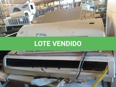 LOTE 181 - 01 LOTE COM SUCATAS DE CONDICIONADORA DE AR. (NO ESTADO) ATENÇÃO! FAZER A VISITAÇÃO ANTES DE ARREMATAR, NÃO SABEMOS SE FUNCIONA. LEILÃO NÃO TEM GARANTIA E NEM DEVOLUÇÃO, SUJEITO A POSSÍVEIS AVARIAS VISÍVEIS/OCULTAS E/OU AUSÊNCIA DE COMPONENTES.