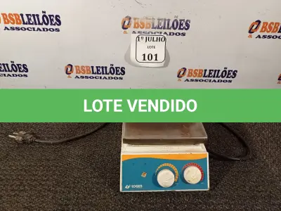 LOTE 101 - 01 AGITADOR MAGNÉTICO COM AQUECIMENTO, MODELO:LS61 220V MARCA LOGEN. (NO ESTADO) ATENÇÃO! FAZER A VISITAÇÃO ANTES DE ARREMATAR, NÃO SABEMOS SE FUNCIONA. LEILÃO NÃO TEM GARANTIA E NEM DEVOLUÇÃO, SUJEITO A POSSÍVEIS AVARIAS VISÍVEIS/OCULTAS E/OU AUSÊNCIA DE COMPONENTES.