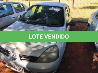 LOTE 009 - 01 RENAULT CLIO AUT1616VS; PLACA: JHM-0567; ANO: 2008.  CHASSI: 8A1LB8E058L033436, RENAVAM: 00973889209; (NO ESTADO)