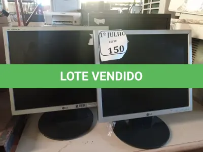 LOTE 150 - 07 MONITORES DIVERSOS. (NO ESTADO) ATENÇÃO! FAZER A VISITAÇÃO ANTES DE ARREMATAR, NÃO SABEMOS SE FUNCIONA. LEILÃO NÃO TEM GARANTIA E NEM DEVOLUÇÃO, SUJEITO A POSSÍVEIS AVARIAS VISÍVEIS/OCULTAS E/OU AUSÊNCIA DE COMPONENTES.