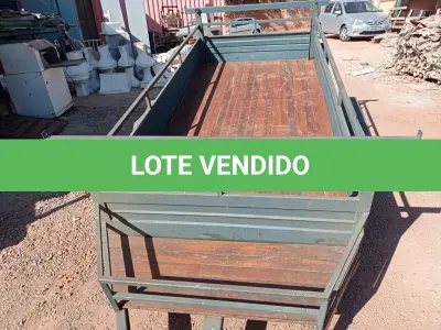 LOTE 456 - 01 REBOQUE. (NO ESTADO) ATENÇÃO! FAZER A VISITAÇÃO ANTES DE ARREMATAR, NÃO SABEMOS SE FUNCIONA. LEILÃO NÃO TEM GARANTIA E NEM DEVOLUÇÃO, SUJEITO A POSSÍVEIS AVARIAS VISÍVEIS/OCULTAS E/OU AUSÊNCIA DE COMPONENTES.