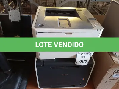 LOTE 087 - 02 IMPRESSORAS, SENDO 01 B431DN+ MARCA OKI 110V E 01 HL41 MARCA BROTHER 110V. (NO ESTADO) ATENÇÃO! FAZER A VISITAÇÃO ANTES DE ARREMATAR, NÃO SABEMOS SE FUNCIONA. LEILÃO NÃO TEM GARANTIA E NEM DEVOLUÇÃO, SUJEITO A POSSÍVEIS AVARIAS VISÍVEIS/OCULTAS E/OU AUSÊNCIA DE COMPONENTES.