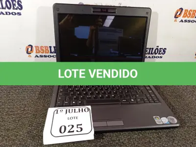 LOTE 025 - 01 NOTEBOOK MODELO: 6670 VECTOR SEM FONTE 20V. (NO ESTADO) ATENÇÃO! FAZER A VISITAÇÃO ANTES DE ARREMATAR, NÃO SABEMOS SE FUNCIONA. LEILÃO NÃO TEM GARANTIA E NEM DEVOLUÇÃO, SUJEITO A POSSÍVEIS AVARIAS VISÍVEIS/OCULTAS E/OU AUSÊNCIA DE COMPONENTES.