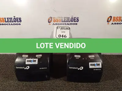 LOTE 046 - 02 IMPRESSORAS DE CUPOM FISCAL MODELO:MP-4000 TH FI. (NO ESTADO) ATENÇÃO! FAZER A VISITAÇÃO ANTES DE ARREMATAR, NÃO SABEMOS SE FUNCIONA. LEILÃO NÃO TEM GARANTIA E NEM DEVOLUÇÃO, SUJEITO A POSSÍVEIS AVARIAS VISÍVEIS/OCULTAS E/OU AUSÊNCIA DE COMPONENTES.