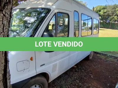LOTE 026 - 01 VAN PEUGEOT BOXER NIKS 16; PLACA: JHP-7922; ANO: 2009. CHASSI: 936ZCXMNCA2048486, RENAVAM: 00198883820; (VEÍCULO AMASSADO NO TETO NA FRENTE E TRASERIRA, AR-CONDICIONADO NÃO FUNCIONA E SUPORTE DO COMPRESSOR DO A/C QUEBRADO, SUSPENSÃO DIANTEIRA FAZENDO MUITO BARULHO) (NO ESTADO)