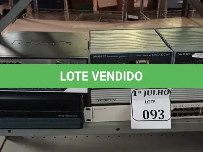 LOTE 093 - 02 MODEN'S DM991CE MARCA DATACOM, 01 APARELHO DE VÍDEO CONFERENCIA, 03 CISCOS, 01 D-LINK E 01 SWITCH.  (NO ESTADO) ATENÇÃO! FAZER A VISITAÇÃO ANTES DE ARREMATAR, NÃO SABEMOS SE FUNCIONA. LEILÃO NÃO TEM GARANTIA E NEM DEVOLUÇÃO, SUJEITO A POSSÍVEIS AVARIAS VISÍVEIS/OCULTAS E/OU AUSÊNCIA DE COMPONENTES.