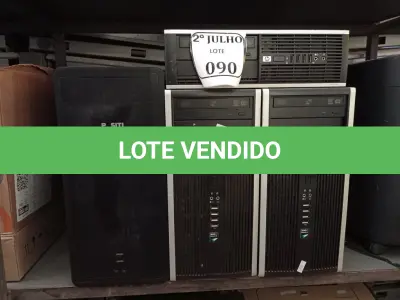 LOTE 090 - 04 CPUS, SENDO 03 HP E 01 MARCA POSITIVO. (NO ESTADO) ATENÇÃO! FAZER A VISITAÇÃO ANTES DE ARREMATAR, NÃO SABEMOS SE FUNCIONA. LEILÃO NÃO TEM GARANTIA E NEM DEVOLUÇÃO, SUJEITO A POSSÍVEIS AVARIAS VISÍVEIS/OCULTAS E/OU AUSÊNCIA DE COMPONENTES.