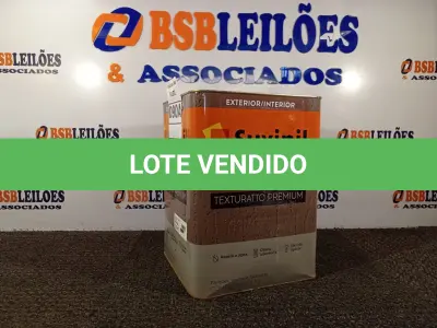 LOTE 090 - 01 LATA DE TINTA TEXTURATTO PREMIUM EFEITO RÚSTICO EXTERIOR/INTERIOR SUVINIL 25KG. (NO ESTADO) ATENÇÃO! FAZER A VISITAÇÃO ANTES DE ARREMATAR, NÃO SABEMOS SE FUNCIONA. LEILÃO NÃO TEM GARANTIA E NEM DEVOLUÇÃO, SUJEITO A POSSÍVEIS AVARIAS VISÍVEIS/OCULTAS E/OU AUSÊNCIA DE COMPONENTES.