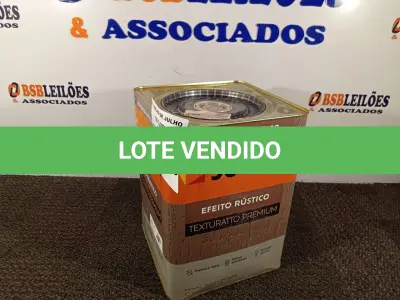 LOTE 150 - 01 LATA DE TINTA TEXTURATTO PREMIUM EFEITO RÚSTICO EXTERIOR/INTERIOR SUVINIL 25KG. (NO ESTADO) ATENÇÃO! FAZER A VISITAÇÃO ANTES DE ARREMATAR, NÃO SABEMOS SE FUNCIONA. LEILÃO NÃO TEM GARANTIA E NEM DEVOLUÇÃO, SUJEITO A POSSÍVEIS AVARIAS VISÍVEIS/OCULTAS E/OU AUSÊNCIA DE COMPONENTES.