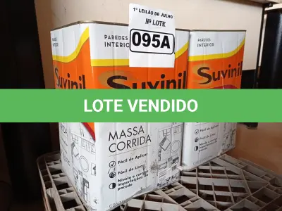 LOTE 095 - 02 LATAS DE MASSA CORRIDA PARA PAREDES INTERIOR CONTENDO 28KG CADA MARCA SUVINIL. (NO ESTADO) ATENÇÃO! FAZER A VISITAÇÃO ANTES DE ARREMATAR, NÃO SABEMOS SE FUNCIONA. LEILÃO NÃO TEM GARANTIA E NEM DEVOLUÇÃO, SUJEITO A POSSÍVEIS AVARIAS VISÍVEIS/OCULTAS E/OU AUSÊNCIA DE COMPONENTES.