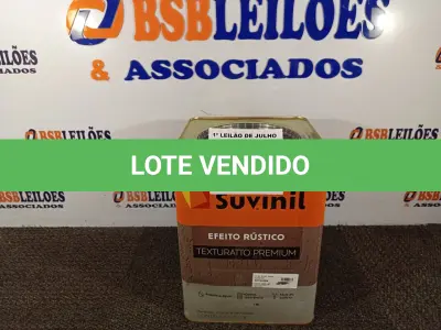 LOTE 050 - 01 LATA DE TINTA TEXTURATTO PREMIUM EFEITO RÚSTICO EXTERIOR/INTERIOR SUVINIL 25KG. (NO ESTADO) ATENÇÃO! FAZER A VISITAÇÃO ANTES DE ARREMATAR, NÃO SABEMOS SE FUNCIONA. LEILÃO NÃO TEM GARANTIA E NEM DEVOLUÇÃO, SUJEITO A POSSÍVEIS AVARIAS VISÍVEIS/OCULTAS E/OU AUSÊNCIA DE COMPONENTES. 