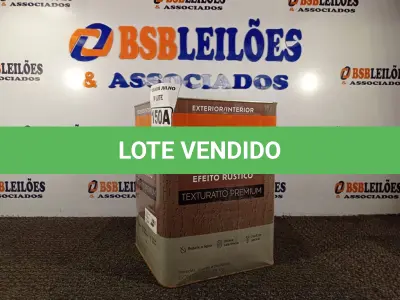 LOTE 150 - 01 LATA DE TINTA TEXTURATTO PREMIUM EFEITO RÚSTICO EXTERIOR/INTERIOR SUVINIL 25KG. (NO ESTADO) ATENÇÃO! FAZER A VISITAÇÃO ANTES DE ARREMATAR, NÃO SABEMOS SE FUNCIONA. LEILÃO NÃO TEM GARANTIA E NEM DEVOLUÇÃO, SUJEITO A POSSÍVEIS AVARIAS VISÍVEIS/OCULTAS E/OU AUSÊNCIA DE COMPONENTES.