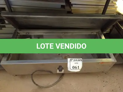 LOTE 061 - 01 BANHO MARIA IMCOMPLETO MARCA GASTROLIDER. (NO ESTADO) ATENÇÃO! FAZER A VISITAÇÃO ANTES DE ARREMATAR, NÃO SABEMOS SE FUNCIONA. LEILÃO NÃO TEM GARANTIA E NEM DEVOLUÇÃO, SUJEITO A POSSÍVEIS AVARIAS VISÍVEIS/OCULTAS E/OU AUSÊNCIA DE COMPONENTES.