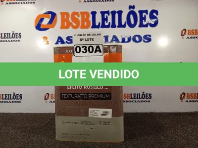 LOTE 030 - 01 LATA DE TINTA TEXTURATTO PREMIUM EFEITO RÚSTICO EXTERIOR/INTERIOR SUVINIL 25KG. (NO ESTADO) ATENÇÃO! FAZER A VISITAÇÃO ANTES DE ARREMATAR, NÃO SABEMOS SE FUNCIONA. LEILÃO NÃO TEM GARANTIA E NEM DEVOLUÇÃO, SUJEITO A POSSÍVEIS AVARIAS VISÍVEIS/OCULTAS E/OU AUSÊNCIA DE COMPONENTES.