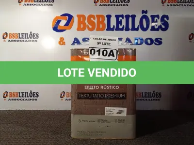 LOTE 010 - 01 LATA DE TINTA TEXTURATTO PREMIUM EFEITO RÚSTICO EXTERIOR/INTERIOR SUVINIL 25KG. (NO ESTADO) ATENÇÃO! FAZER A VISITAÇÃO ANTES DE ARREMATAR, NÃO SABEMOS SE FUNCIONA. LEILÃO NÃO TEM GARANTIA E NEM DEVOLUÇÃO, SUJEITO A POSSÍVEIS AVARIAS VISÍVEIS/OCULTAS E/OU AUSÊNCIA DE COMPONENTES.