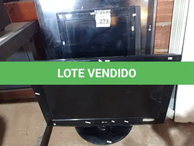 LOTE 273 - 03 TVS PARA RETIRADA DE PEÇAS. (NO ESTADO) ATENÇÃO! FAZER A VISITAÇÃO ANTES DE ARREMATAR, NÃO SABEMOS SE FUNCIONA. LEILÃO NÃO TEM GARANTIA E NEM DEVOLUÇÃO, SUJEITO A POSSÍVEIS AVARIAS VISÍVEIS/OCULTAS E/OU AUSÊNCIA DE COMPONENTES.