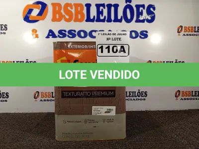 LOTE 110 - 01 LATA DE TINTA TEXTURATTO PREMIUM EFEITO RÚSTICO EXTERIOR/INTERIOR SUVINIL 25KG. (NO ESTADO) ATENÇÃO! FAZER A VISITAÇÃO ANTES DE ARREMATAR, NÃO SABEMOS SE FUNCIONA. LEILÃO NÃO TEM GARANTIA E NEM DEVOLUÇÃO, SUJEITO A POSSÍVEIS AVARIAS VISÍVEIS/OCULTAS E/OU AUSÊNCIA DE COMPONENTES.